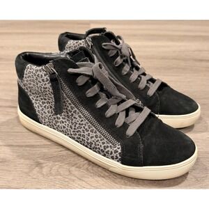 Blondo Genesis Womens 9.5 Shoes High Top Zip Waterproof Sneakers Animal Print